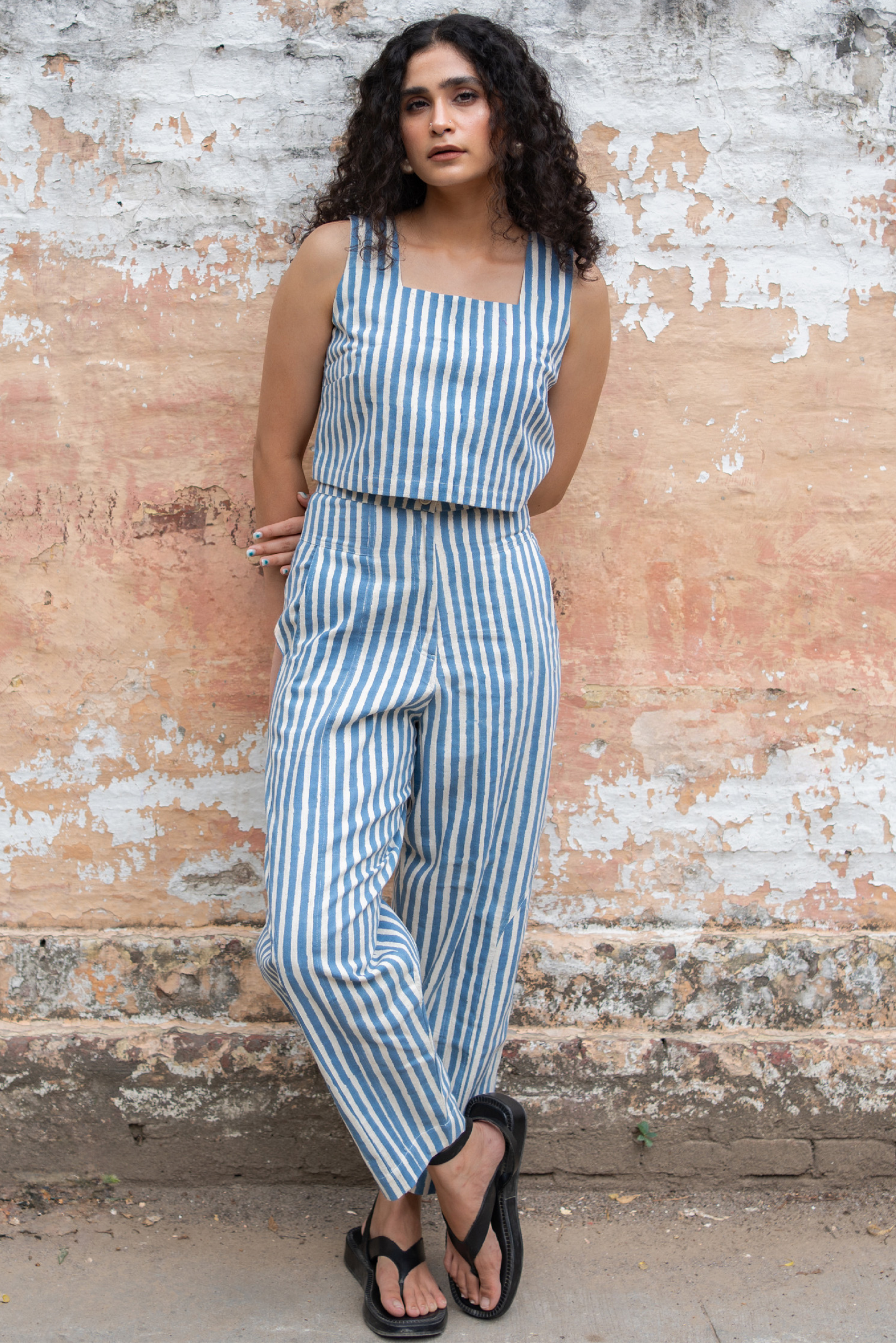 Emi Pants - Blue Stripes