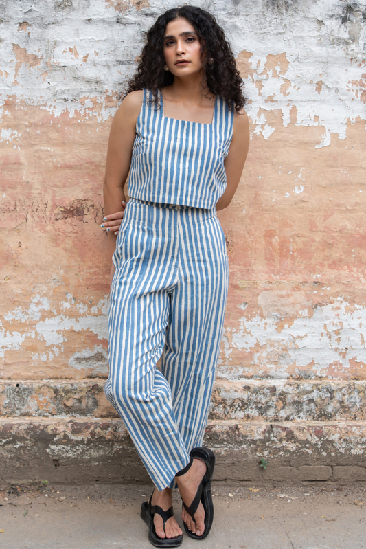 Emi Pants - Blue Stripes