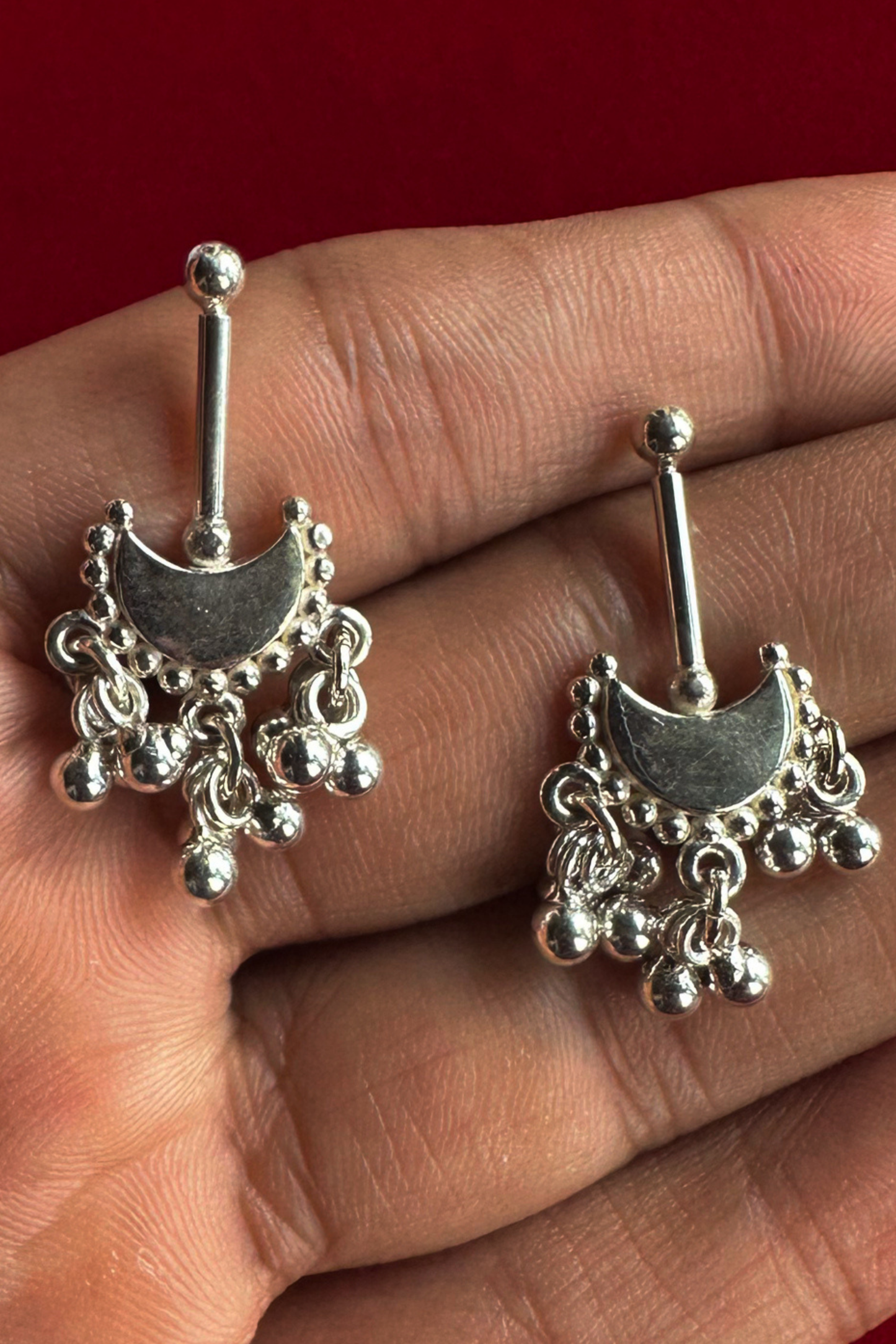 Chandra Bugadi Earrings- Silver