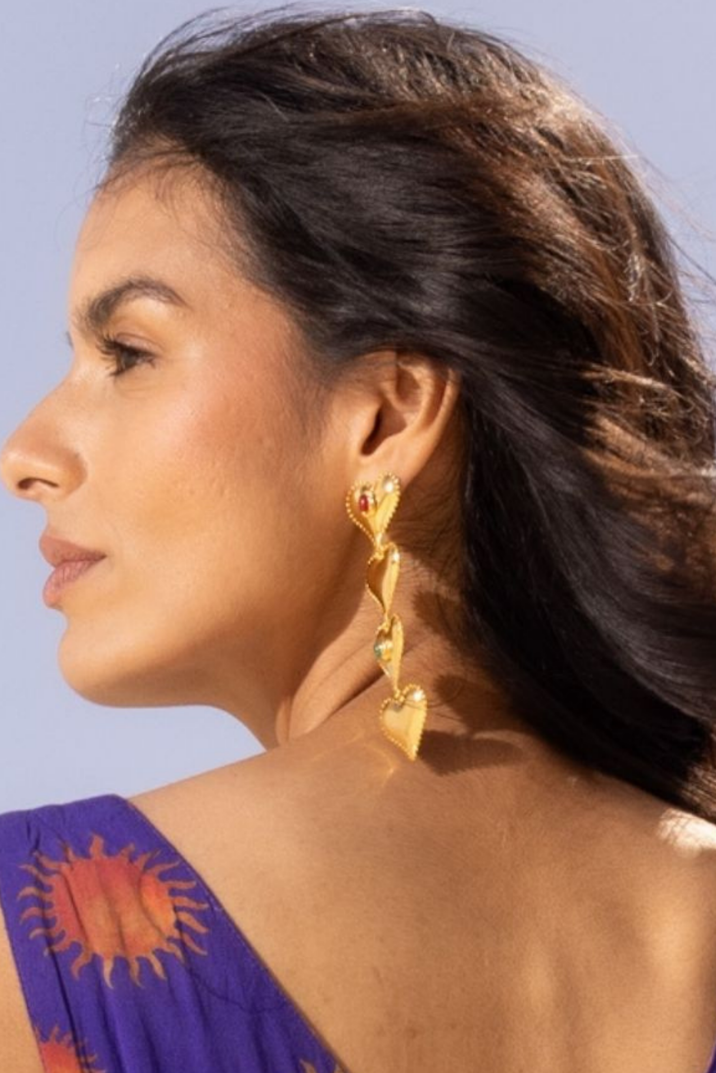 Dil Bagh Danglers with stone details