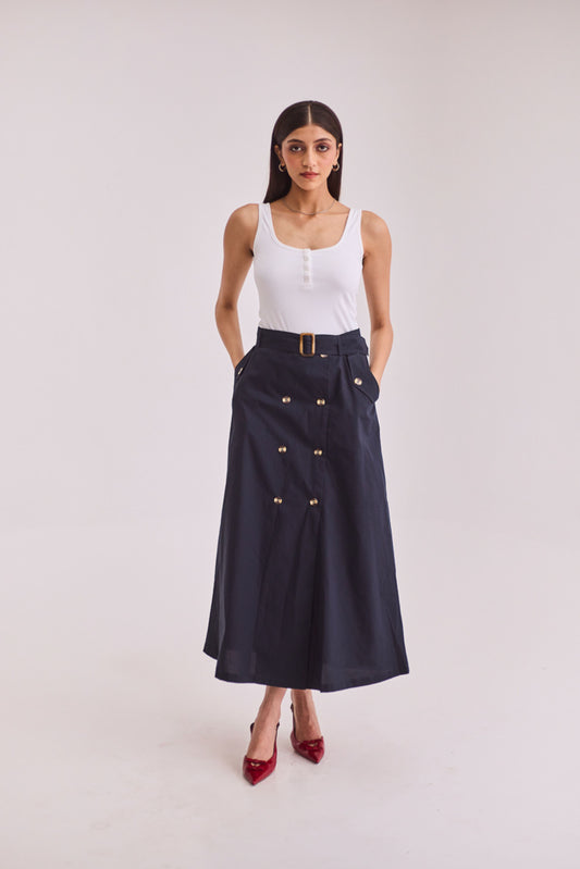 Ribbed Top & Skirt Set