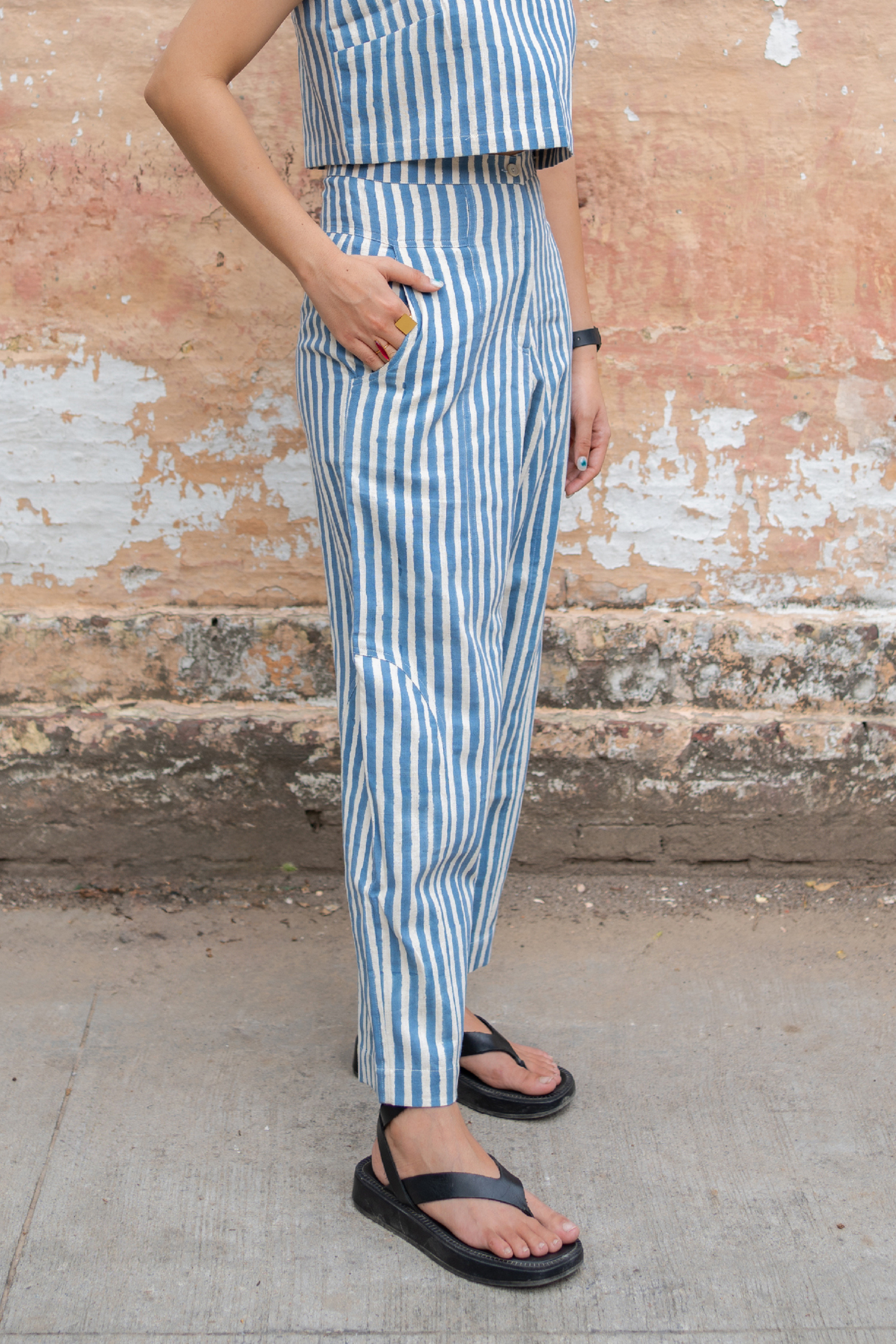 Emi Pants - Blue Stripes