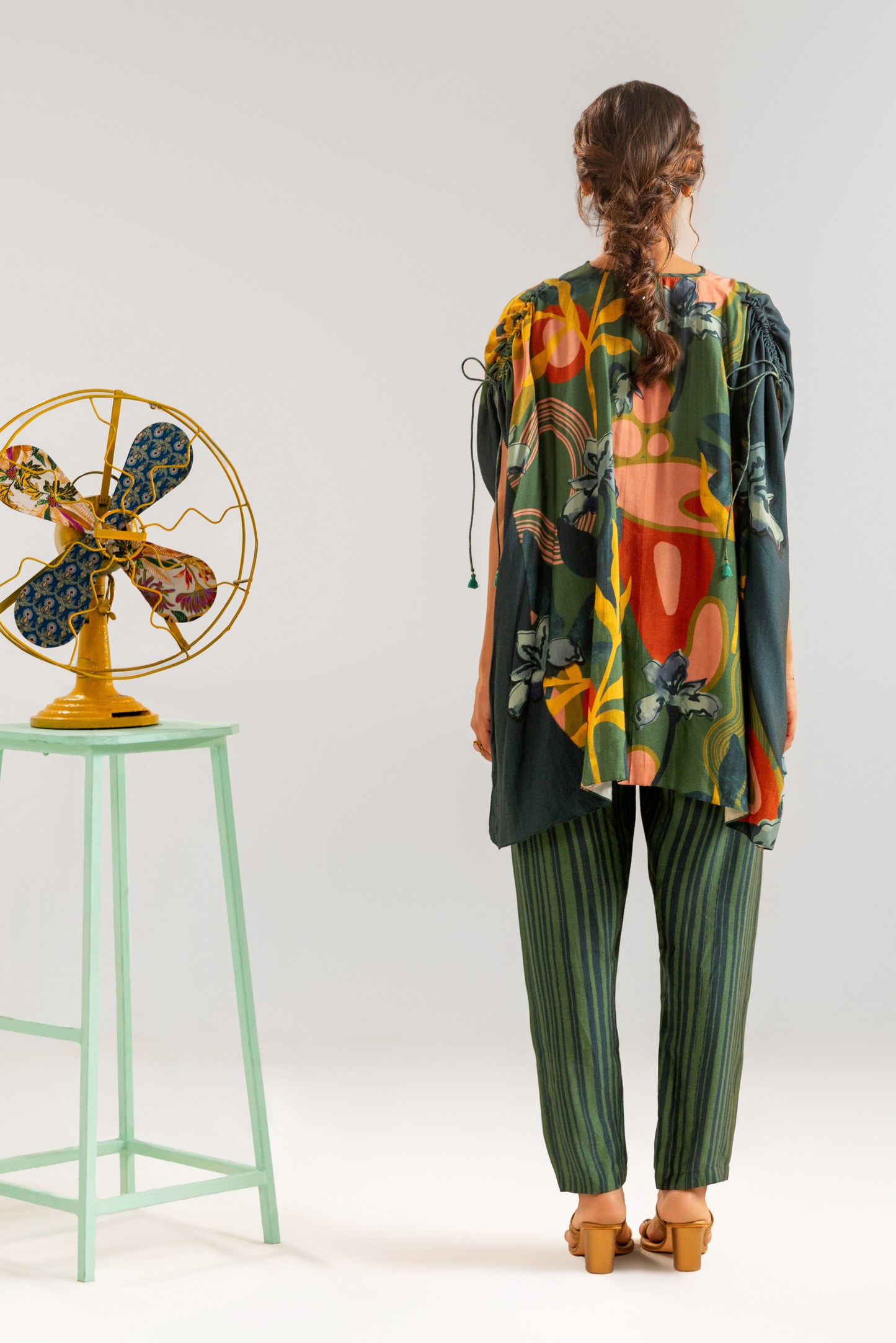 Flora Embellished Co-ord Set- Green