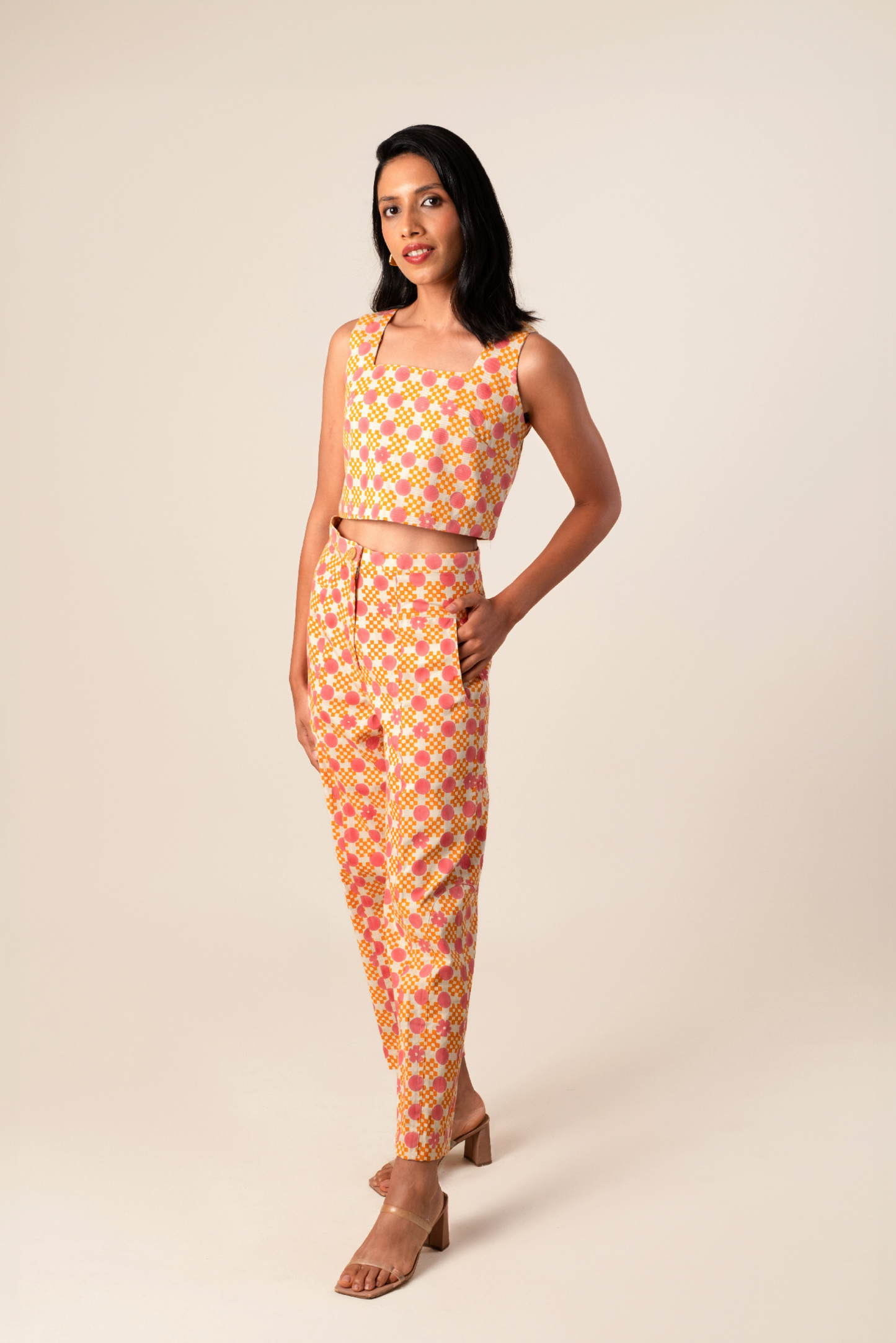 Mei Top - Floral Gingham