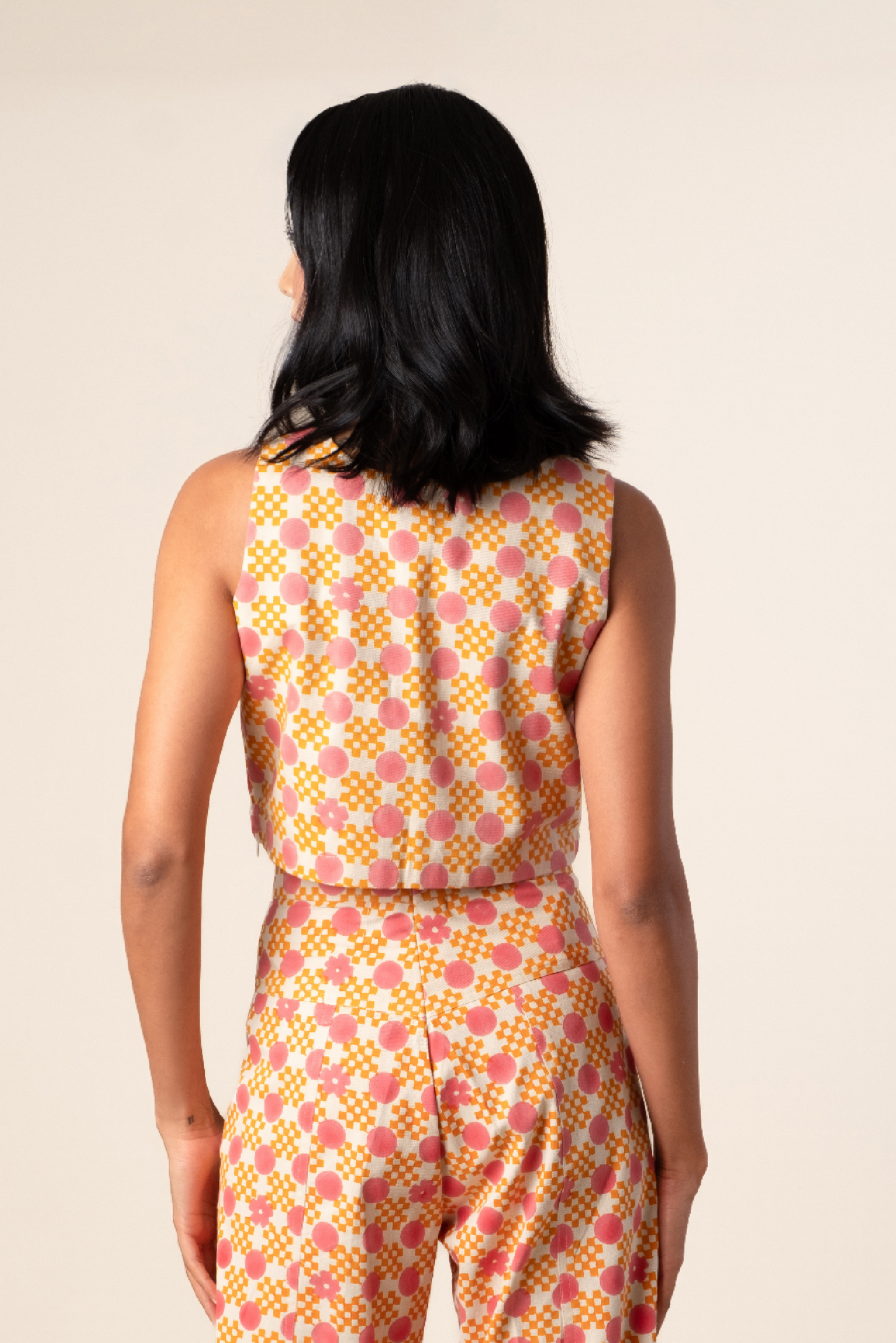 Mei Top - Floral Gingham