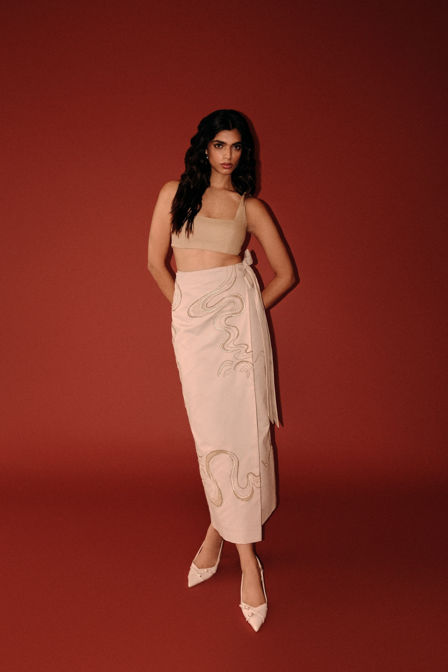 Ecru Wrap Skirt