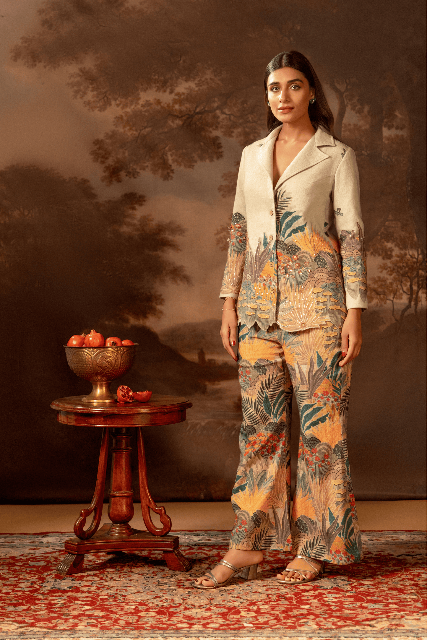 Kaira Embroidered Blazer Set