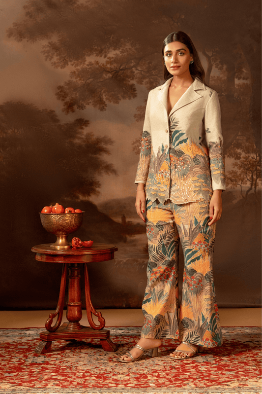 Kaira Embroidered Blazer Set