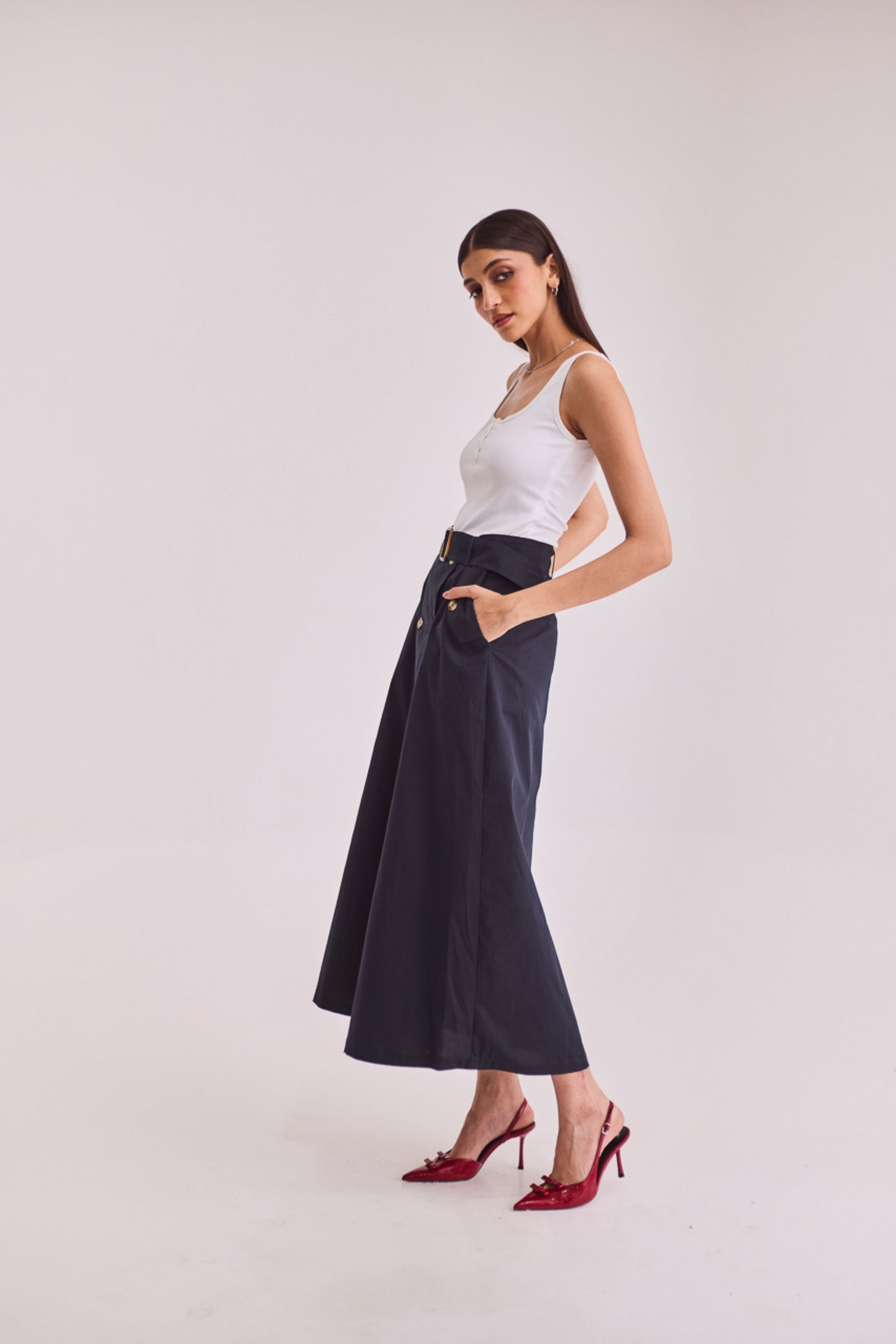 Ribbed Top & Skirt Set