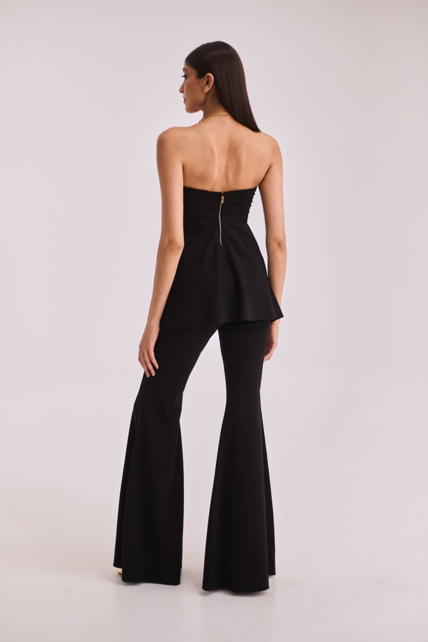 Black Strapless Top & Pants Set