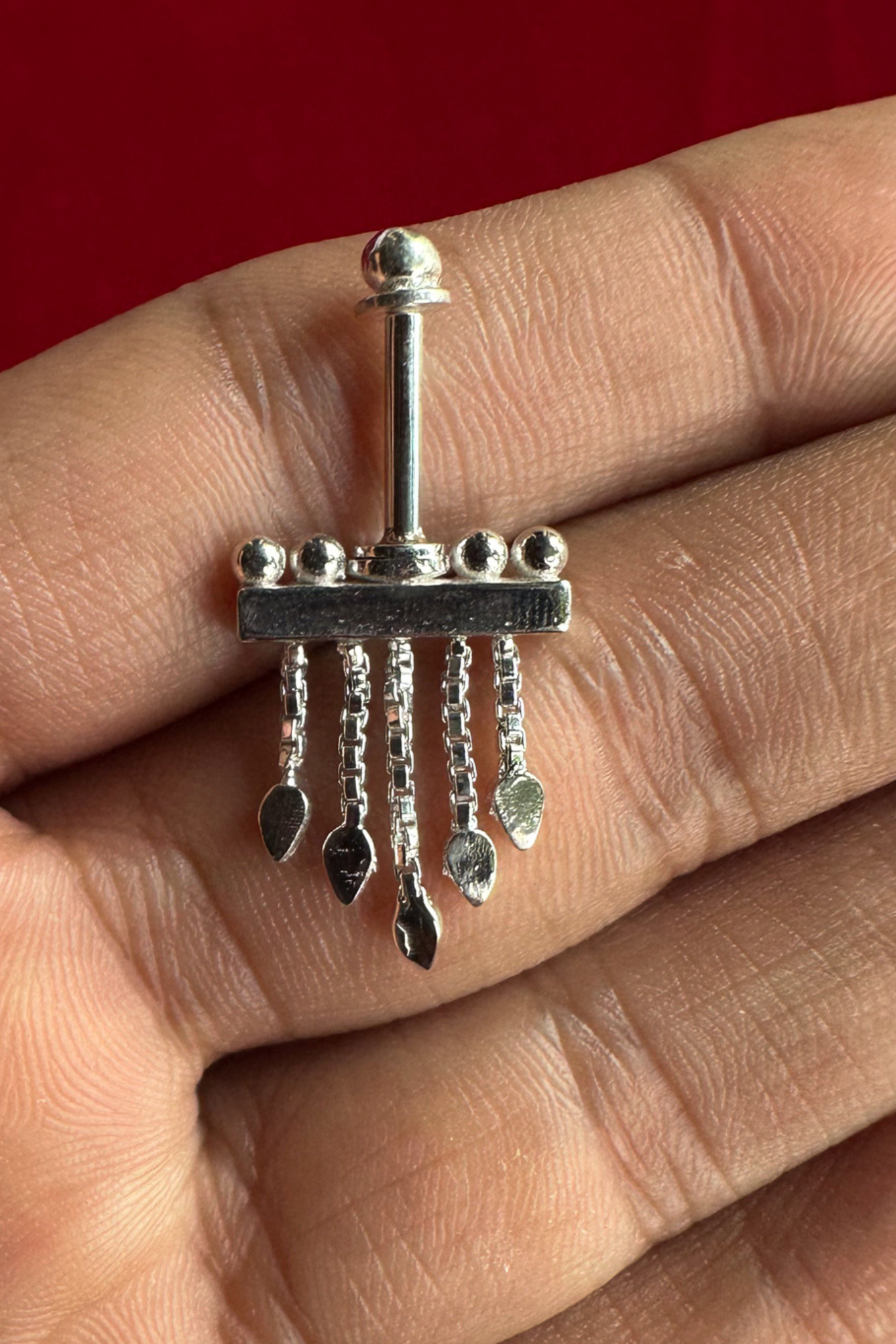 Kuhu Bugadi Earrings-Silver