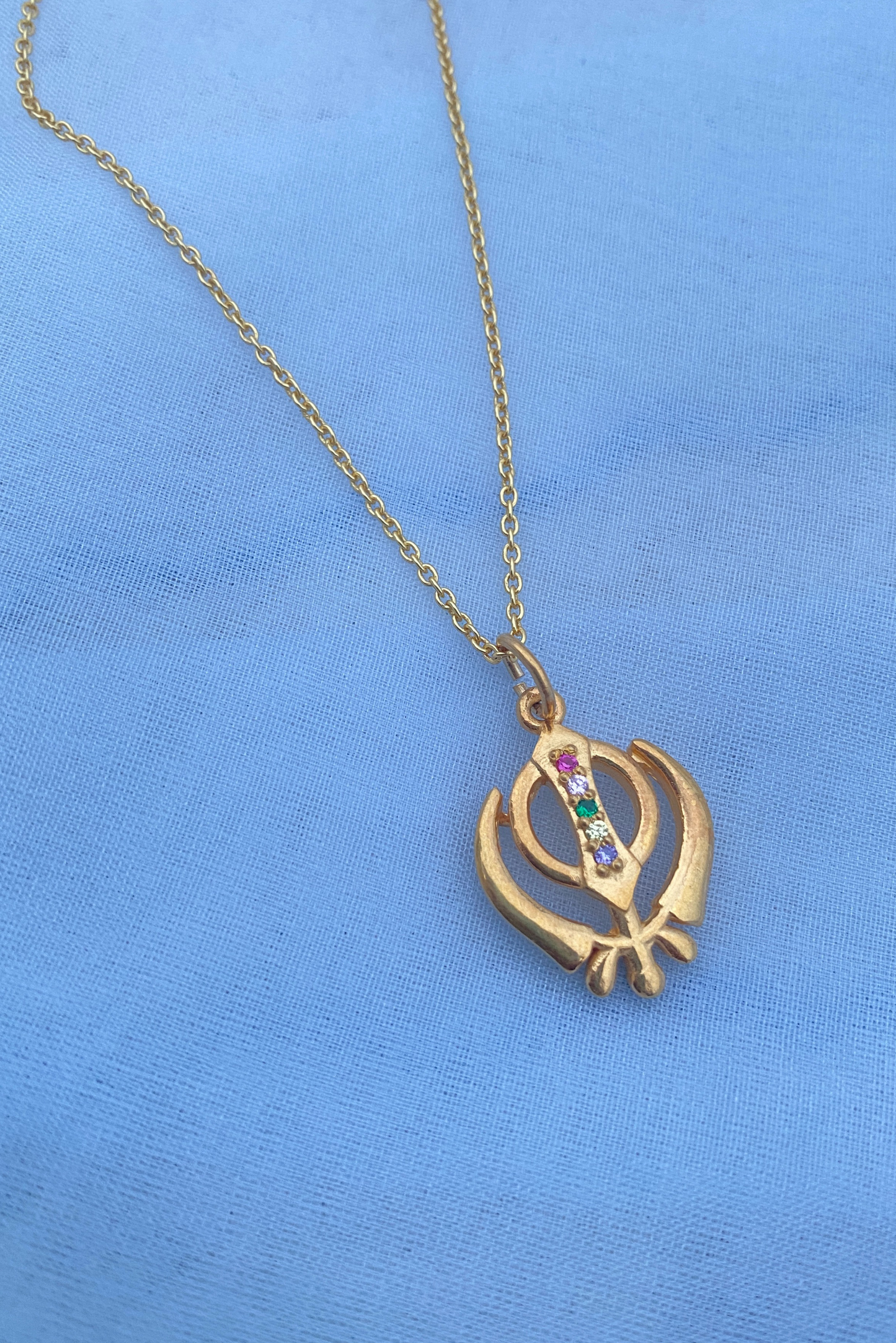 Khanda Pendant with Chain