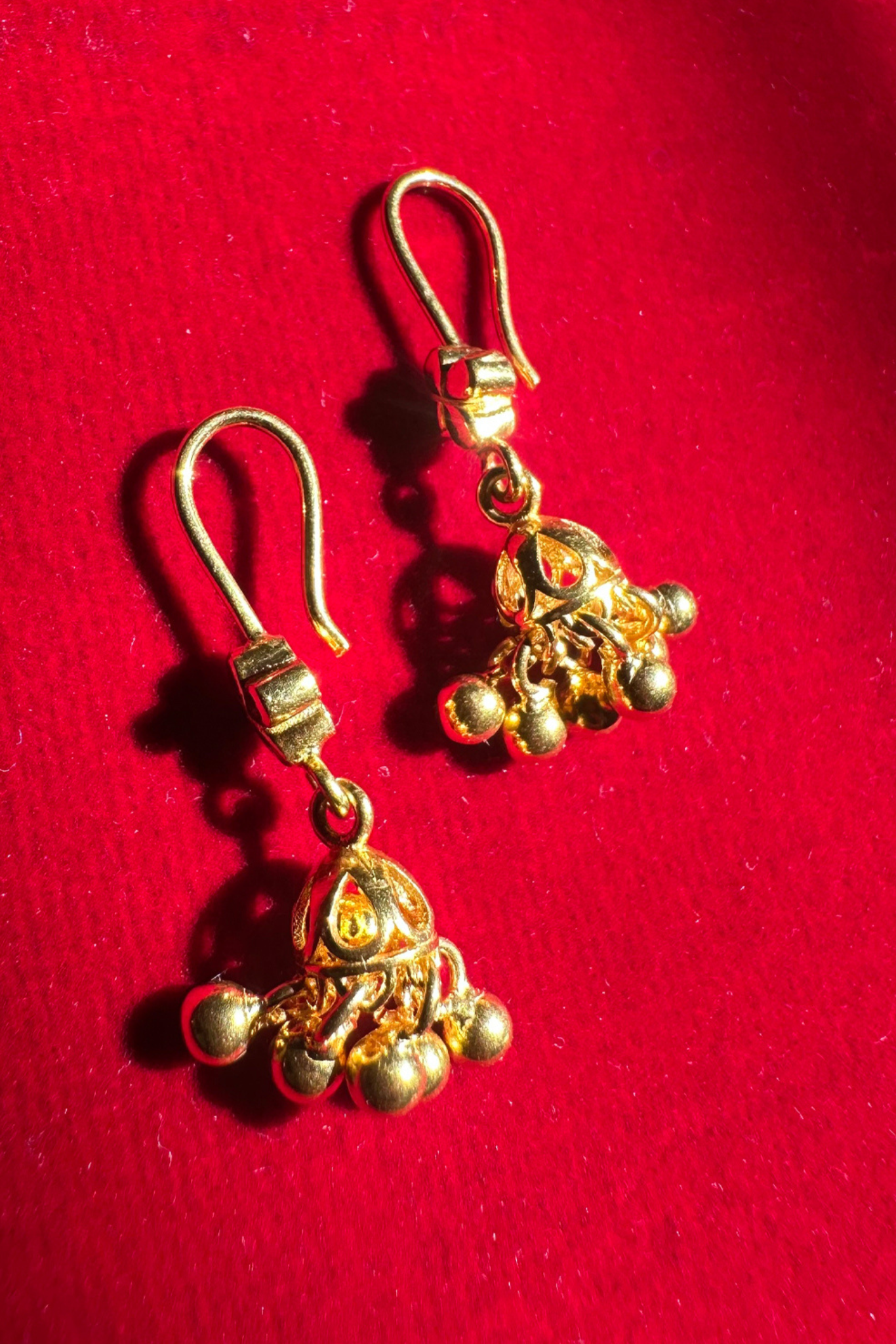 Kinkini Jhumki Earrings-Gold