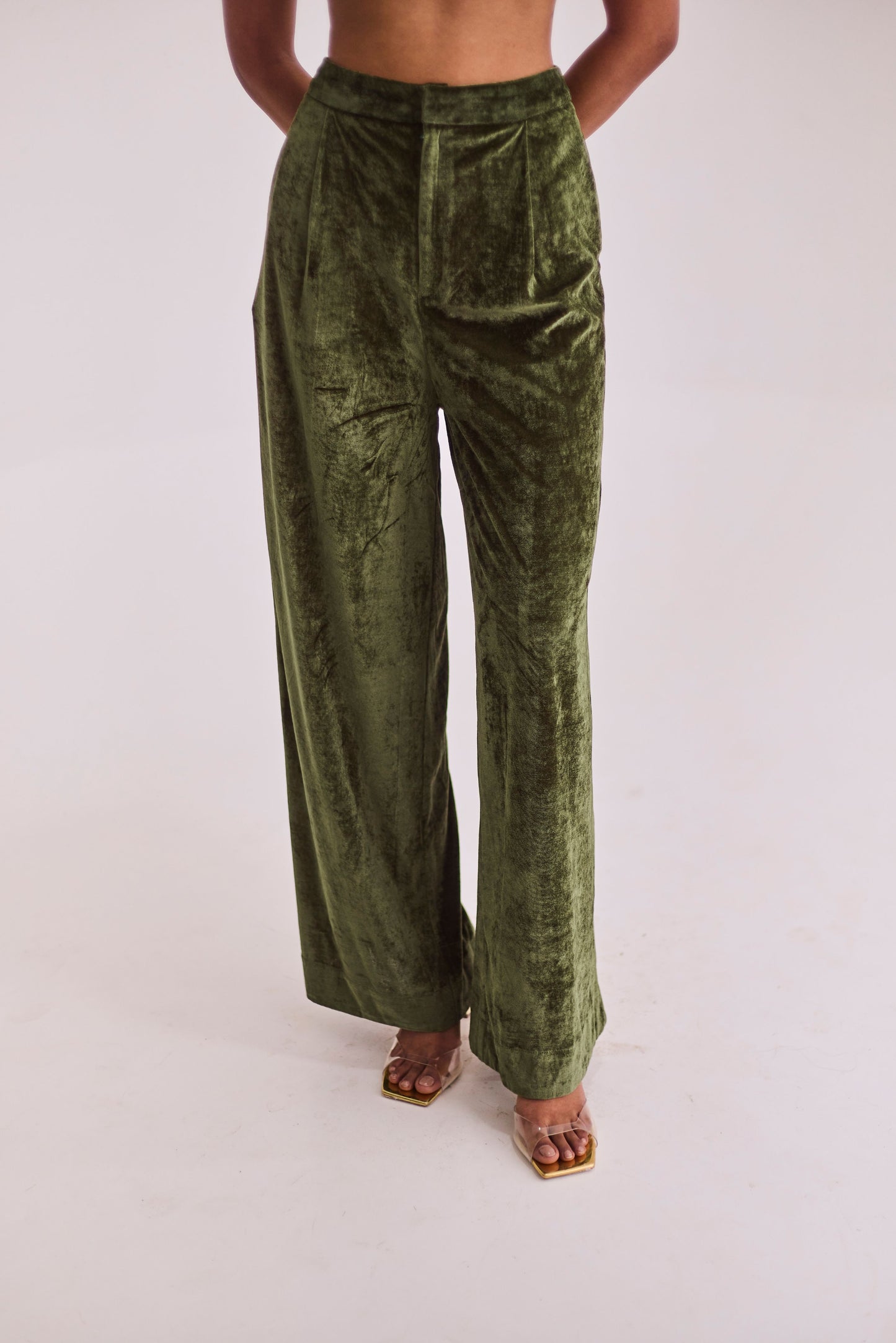 Green Velvet Trouser & Blazer Set
