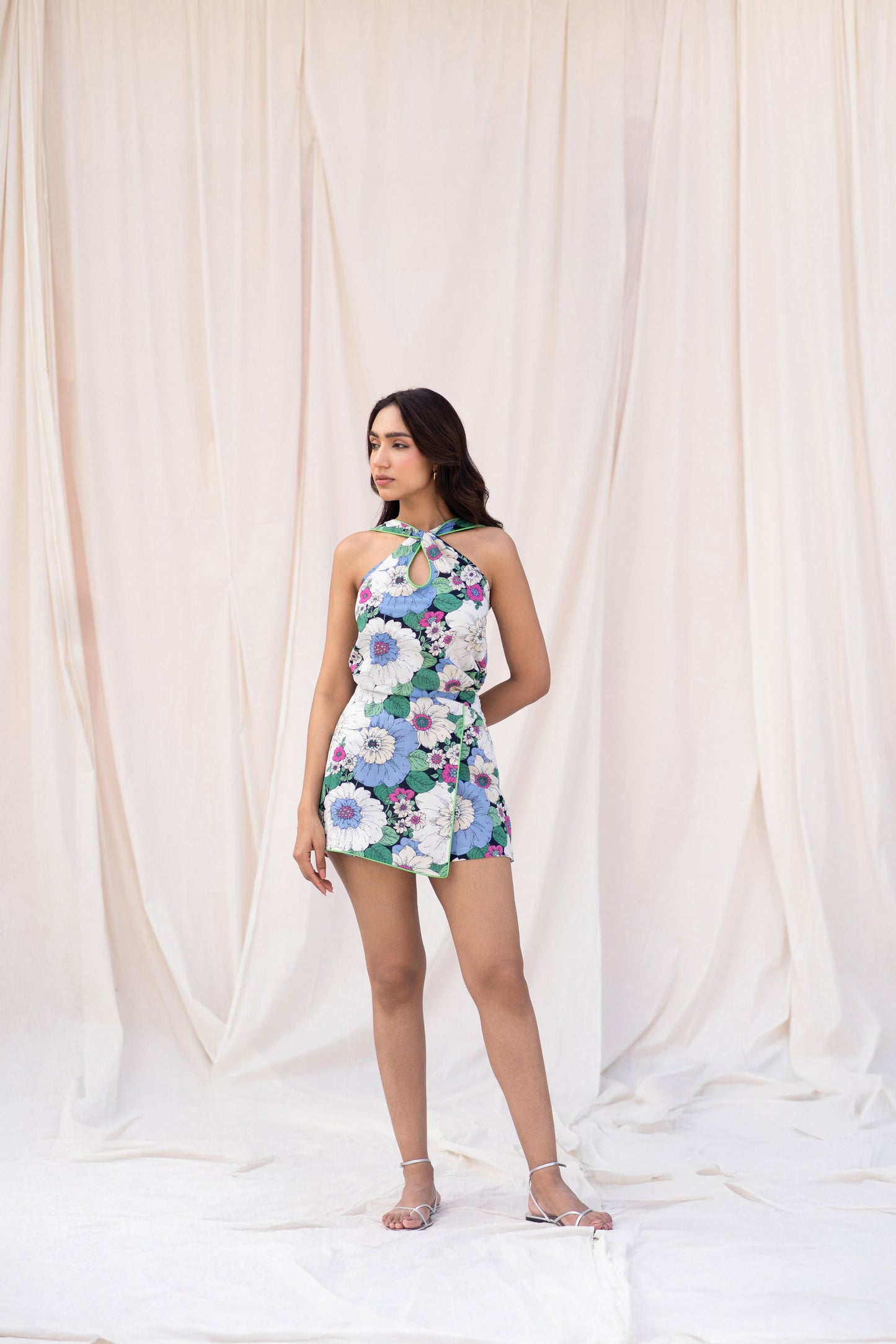 Floral Printed Top & Skort Set
