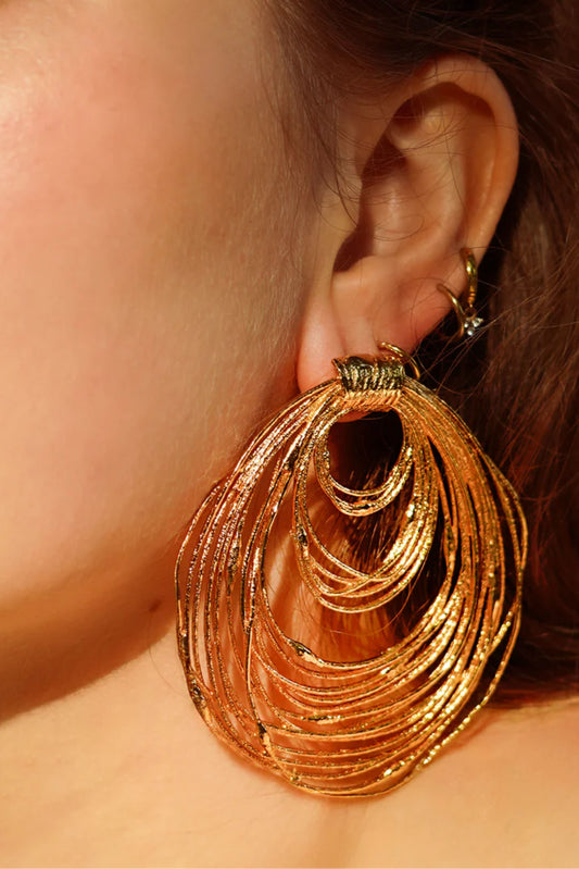 Threaded grace earrings