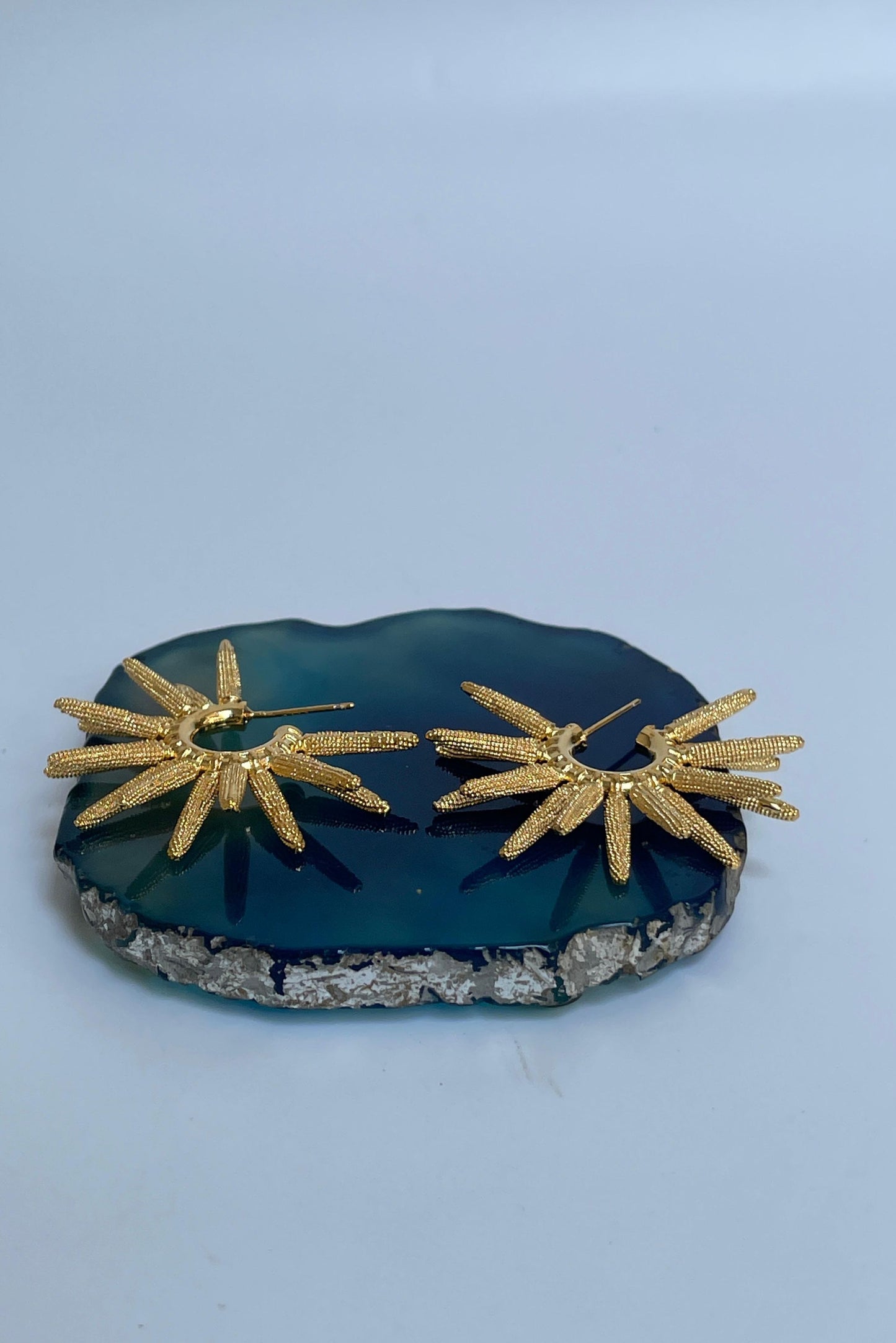 Textured Sun Ray Studs