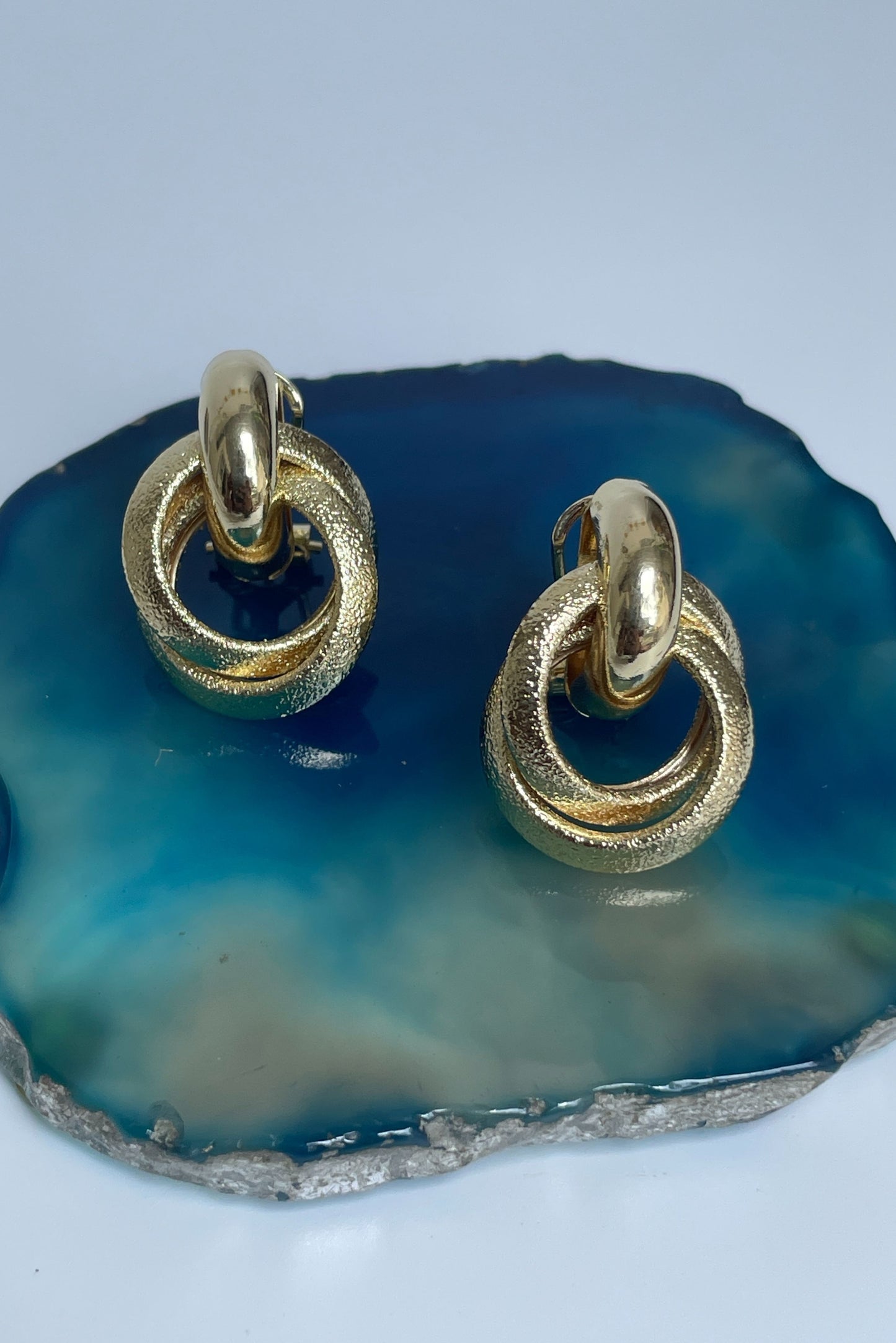 Gold Finished Interloop Studs