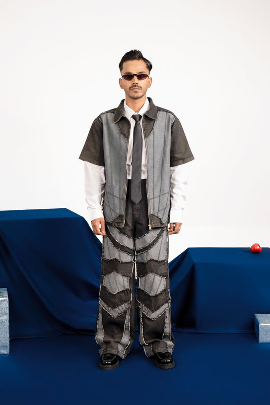 SHINING ARMOUR PANELLED DENIM