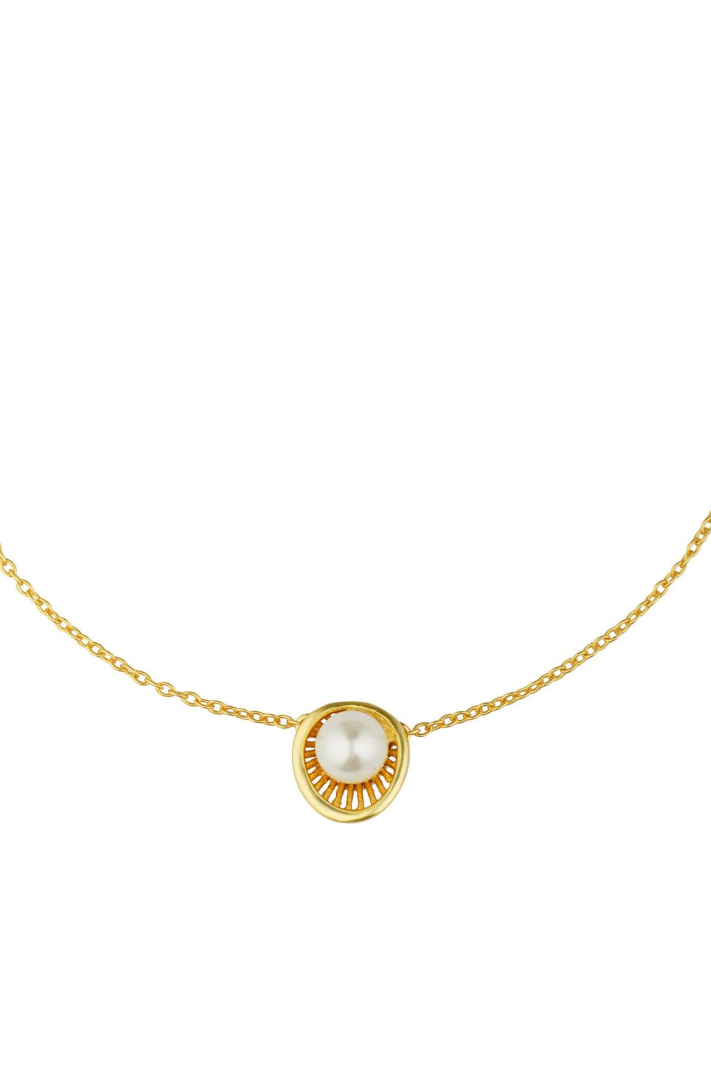 Pearl Zoned Pendant Necklace