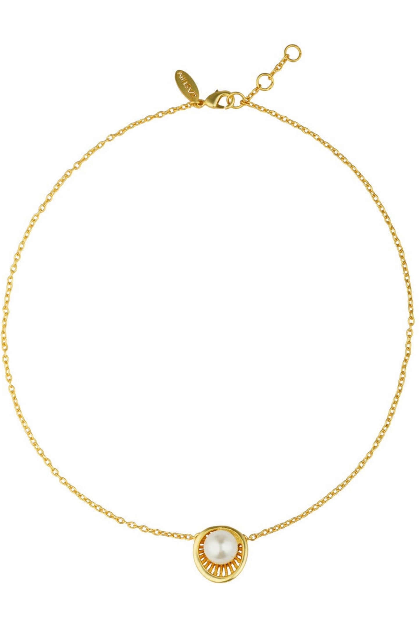 Pearl Zoned Pendant Necklace