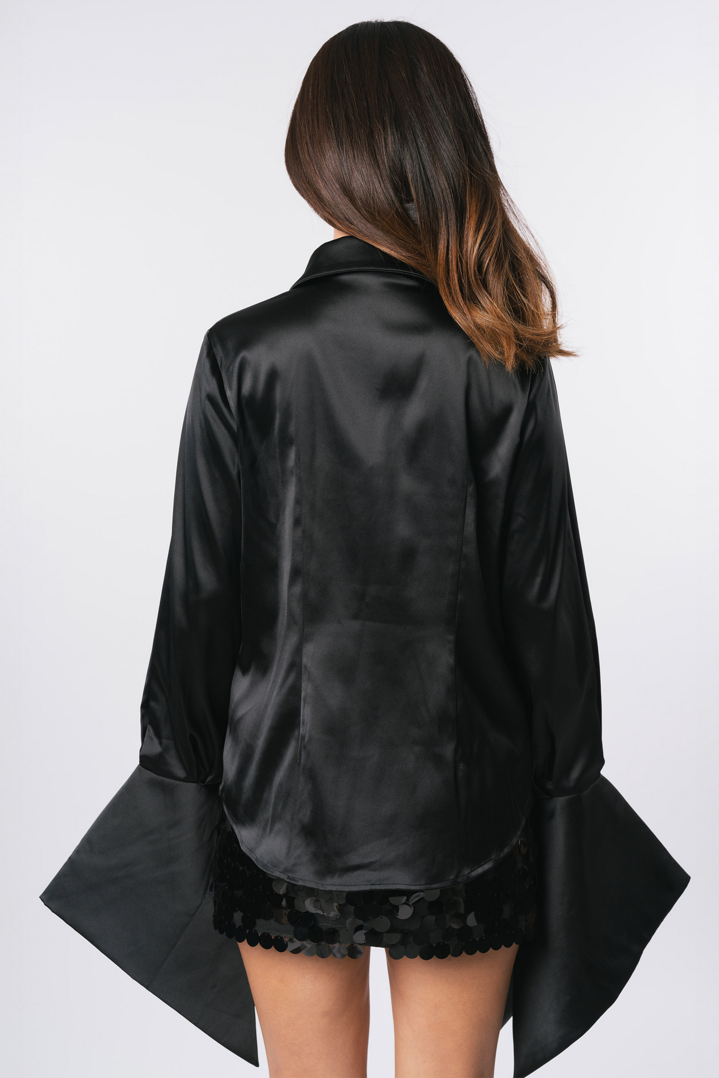 Wide Cuff Shirt - Black