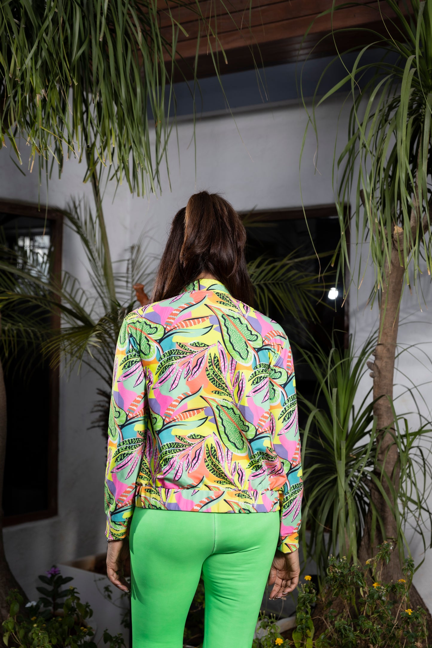 Neon Color Printed Jacket