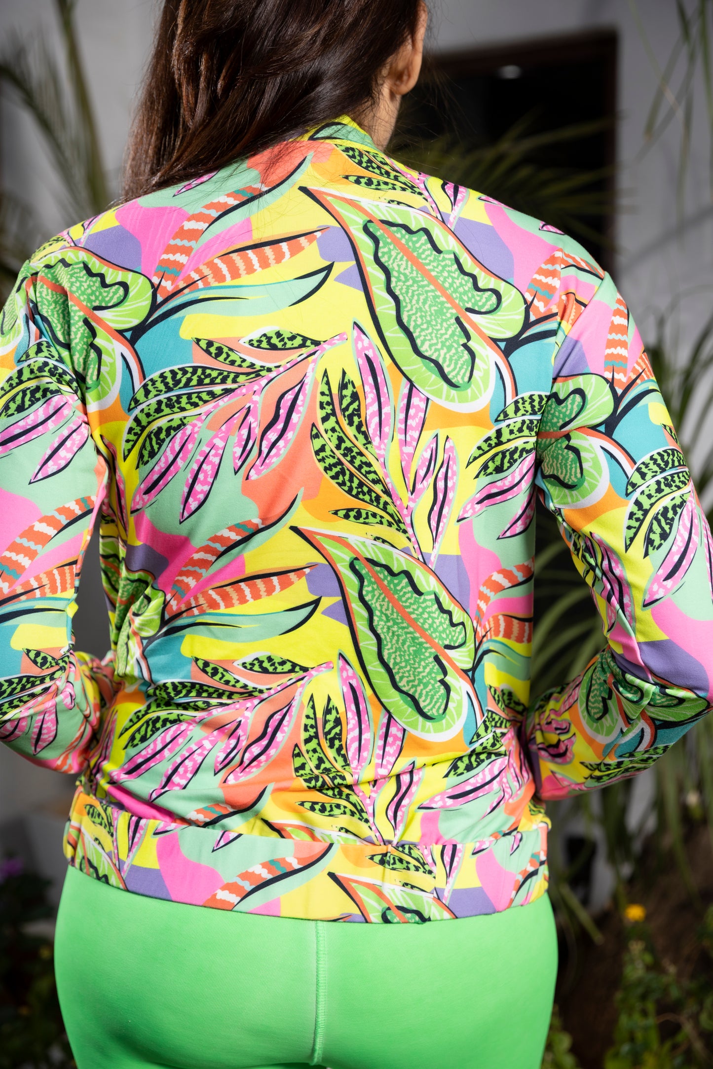 Neon Color Printed Jacket