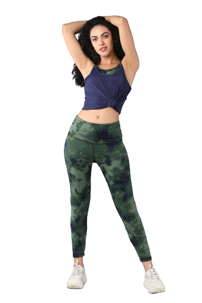 Tie and Dye Bra T-Shirt With Leggings