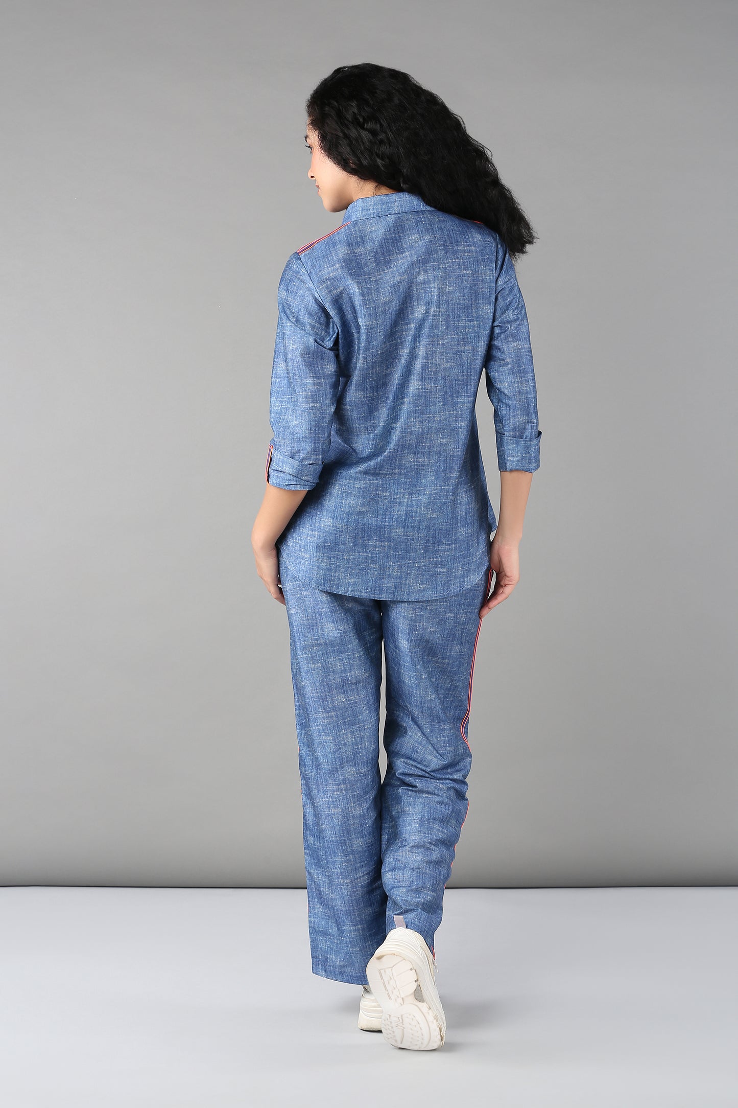 Denim Linen Co-Ord Set