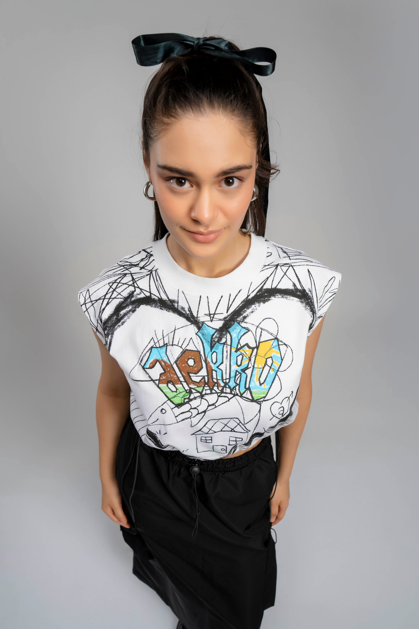 Scribble Crop Vest