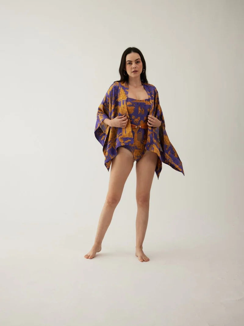 Aether Swimsuit with Tragano Short Kaftan Fotia