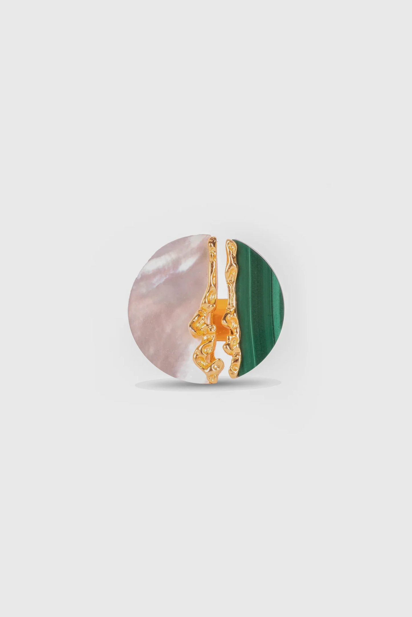 Luna Ring - Mother of Pearl and Malachite