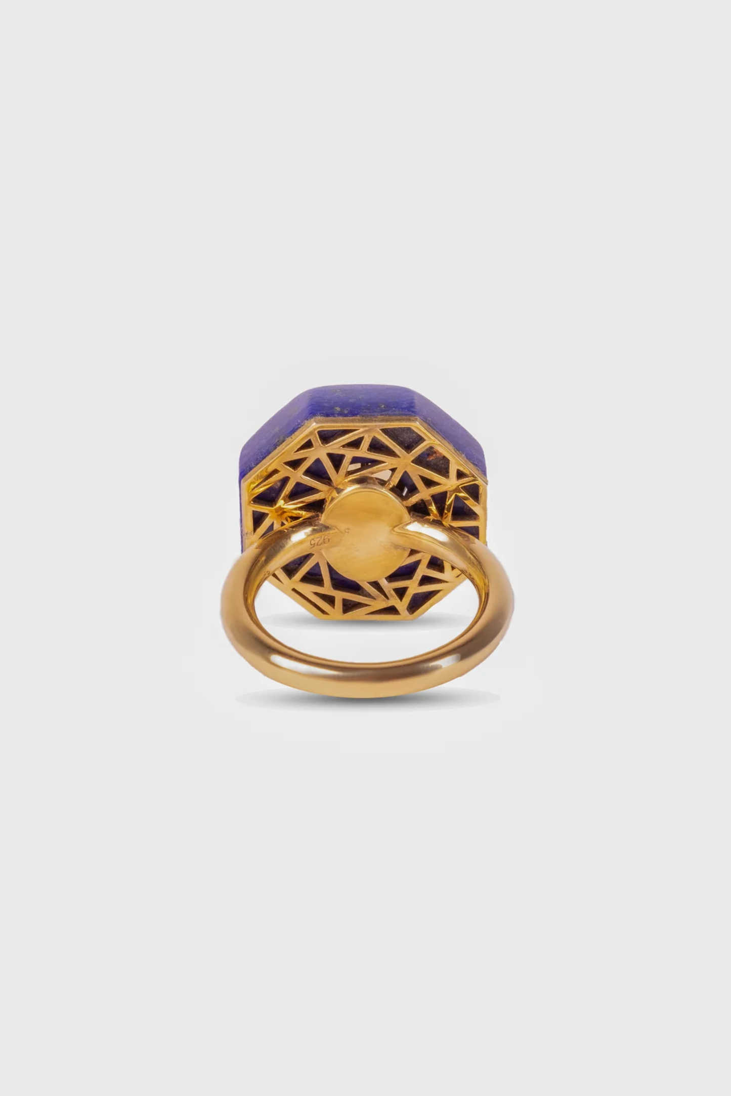 Genesis Ring - Lapis Lazuli Hexagon & Citrine Oval