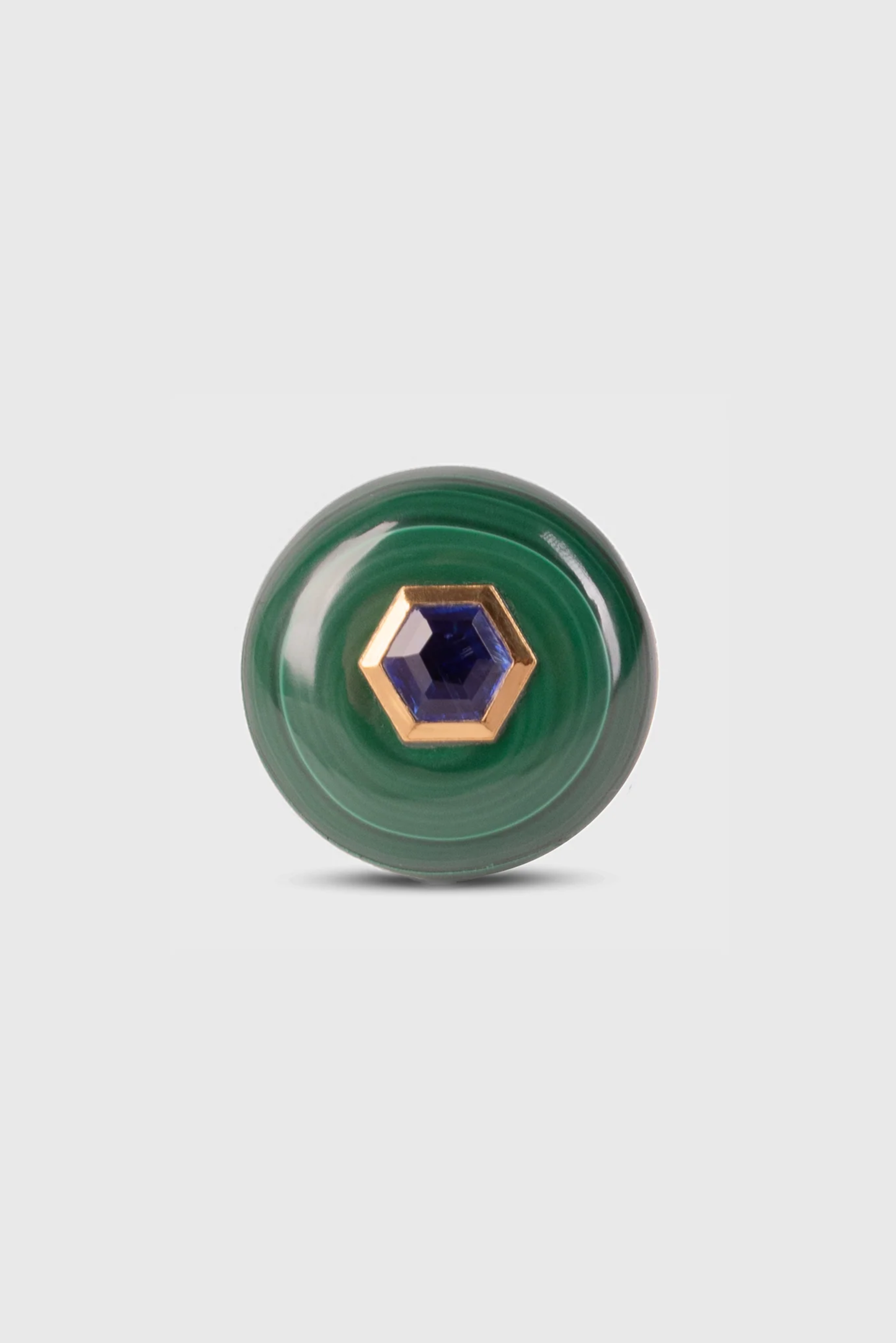 Genesis Ring - Malachite Round & Kyanite Hexagon