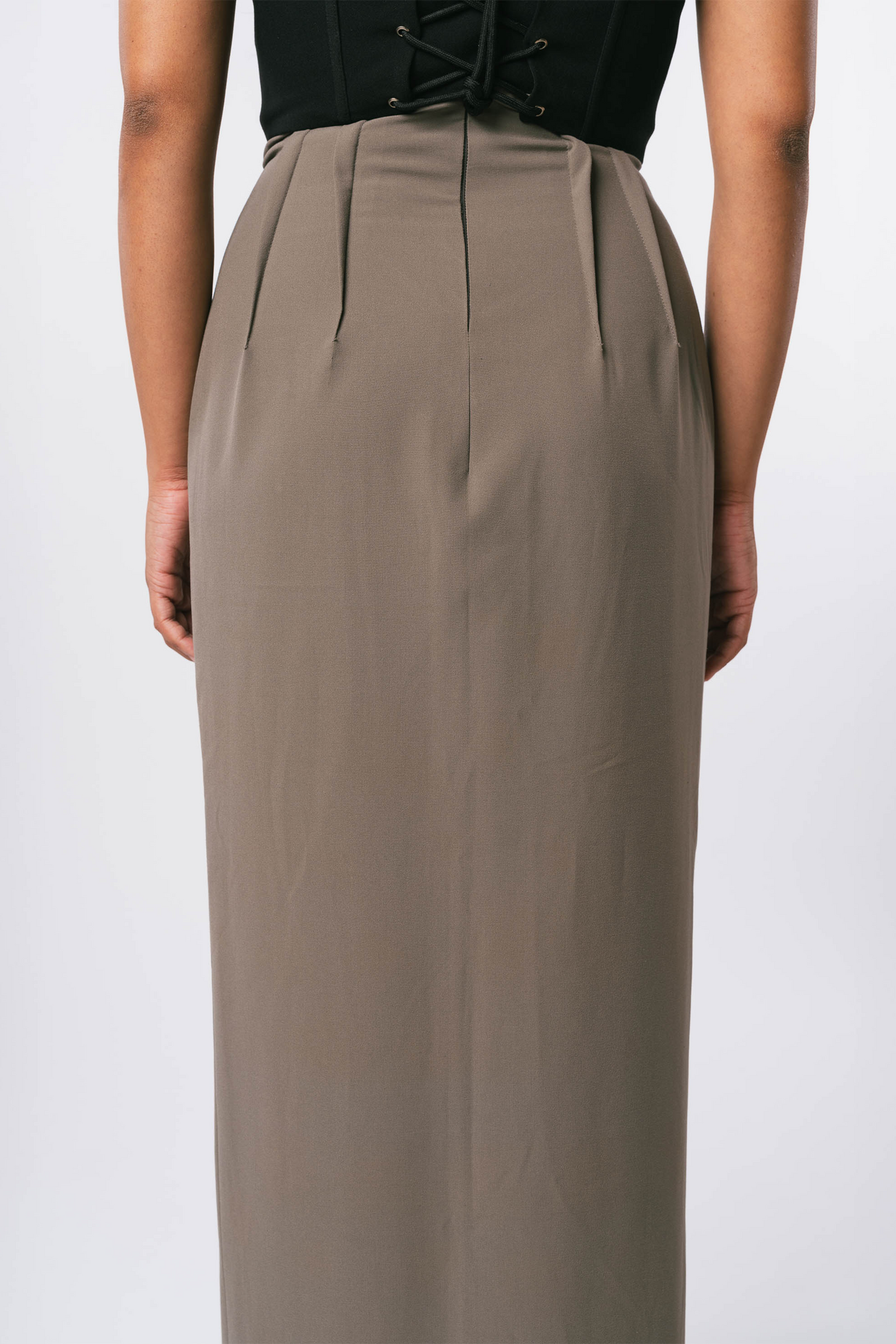 Grey Zip Down Midi