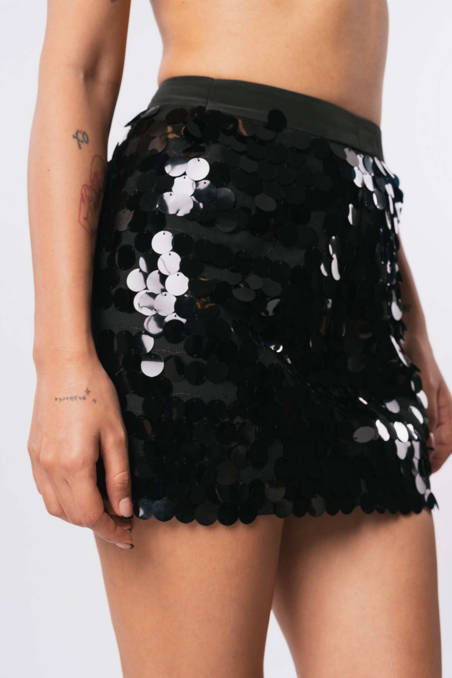 Black Sequin Skirt