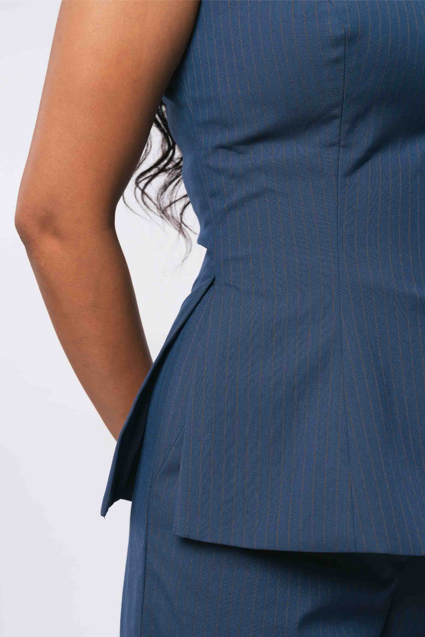 Blue Pinstripe Top