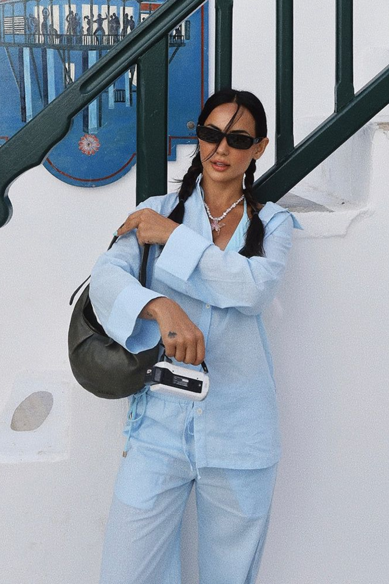Tahiti Linen Shirt - Powder Blue