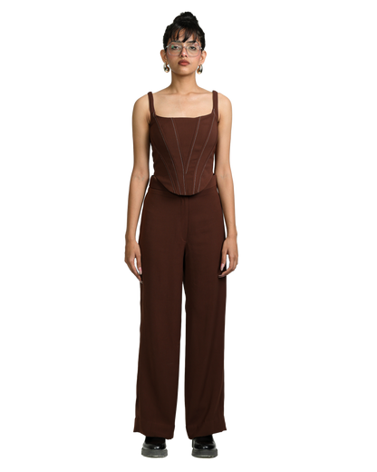 Knotty Corset - Brown