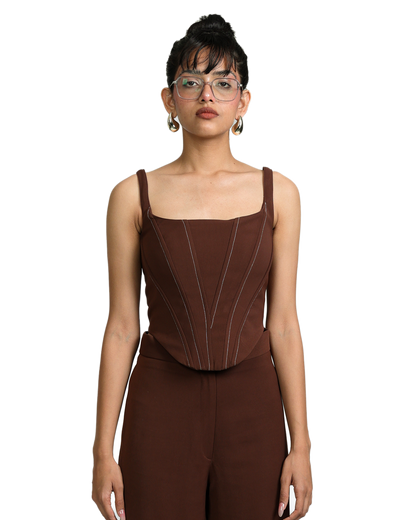 Knotty Corset - Brown