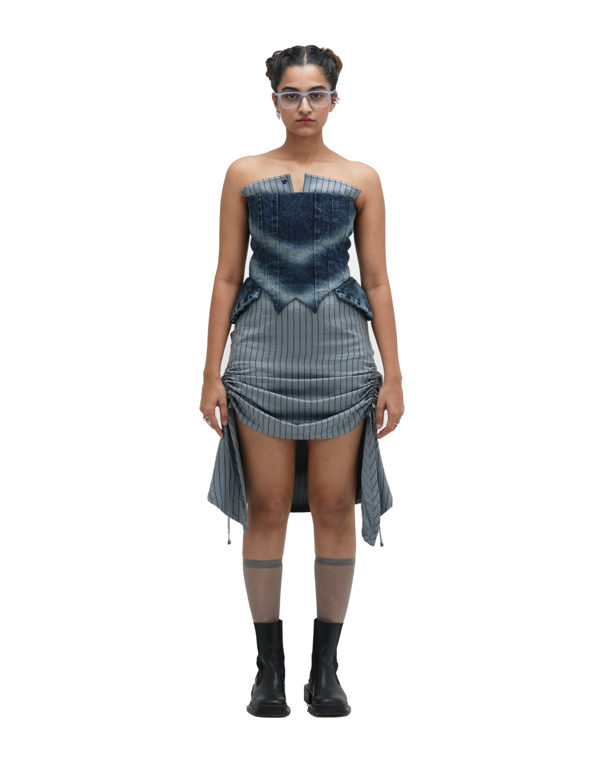 CORSPLIT CORSET - BLUE