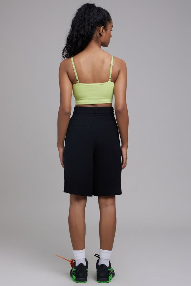 Breezy Ribbed Padded Sports Bra - Lemon