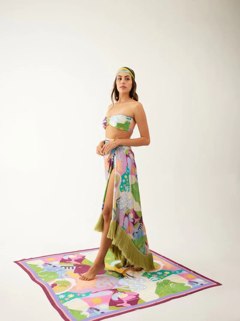 Edifice Bikini Set with Stream Sarong Paolozzio