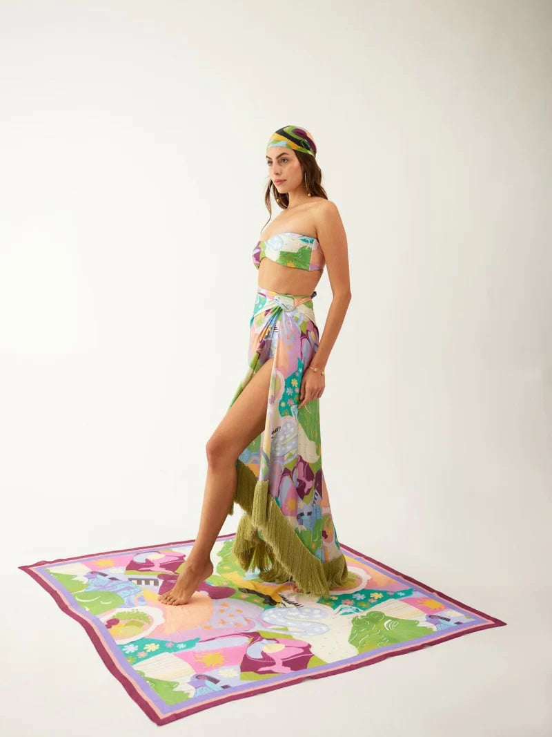 Edifice Bikini Set with Stream Sarong Paolozzio