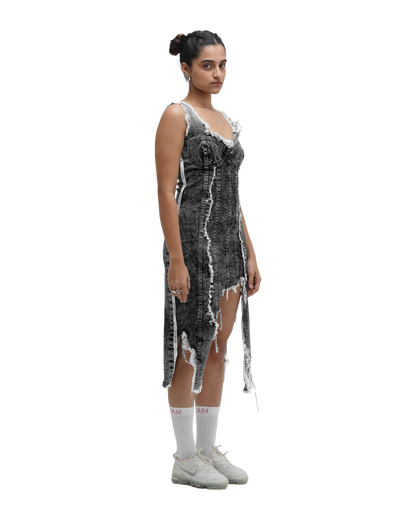 FRAY DAY DRESS - BLACK