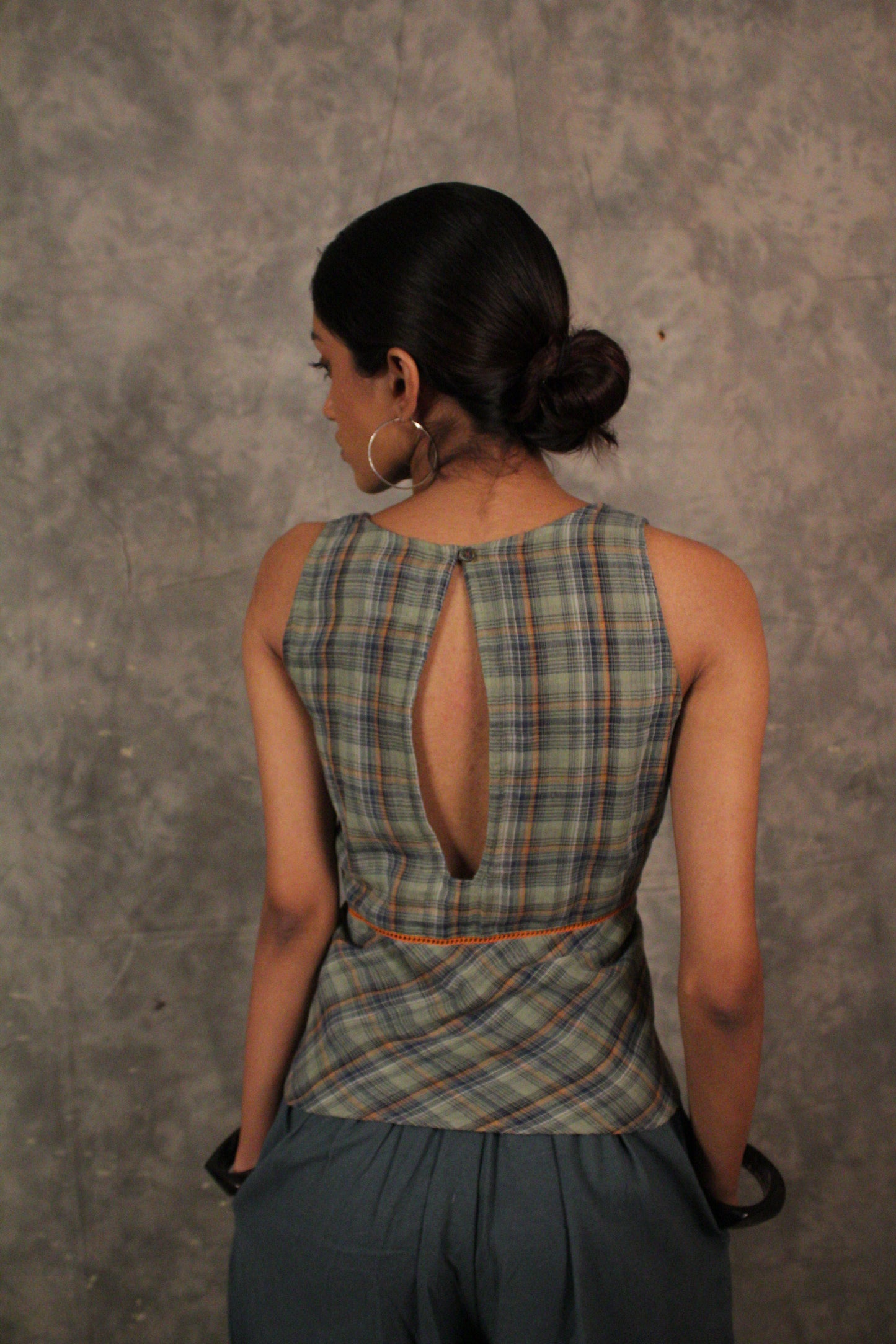 Desi Tank - Grass Plaids