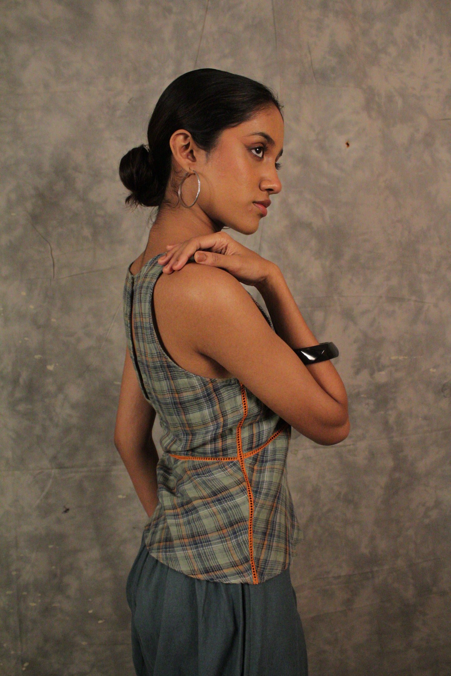 Desi Tank - Grass Plaids