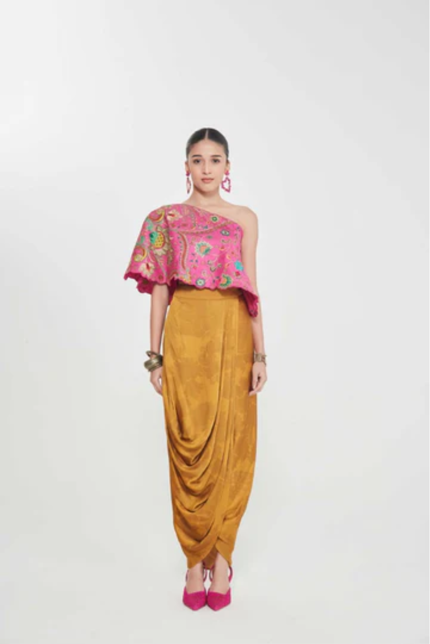 Mastani One Shoulder Top and Drape Skirt