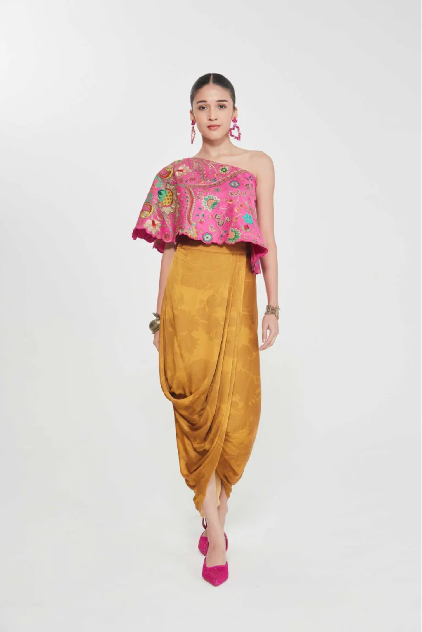 Mastani One Shoulder Top and Drape Skirt